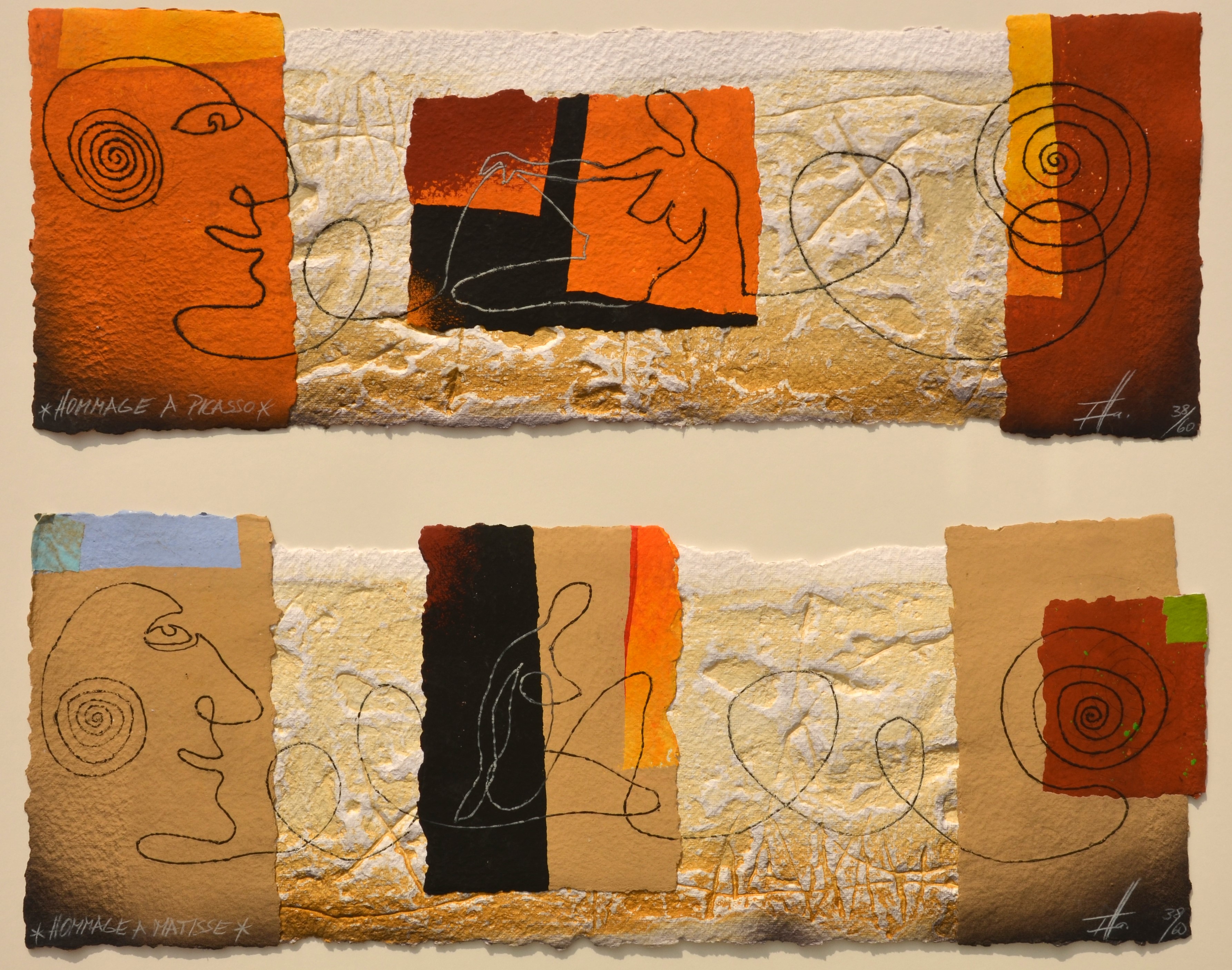 Exposition des 70's - Hommage à Picasso - Hommage à Matisse - Thomas Hamann - Peintures, aquarelles, dessins & lavis d'encre, gravures, pastels des années 70