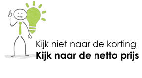 Kijk niet naar de korting Kijk naar de netto prijs