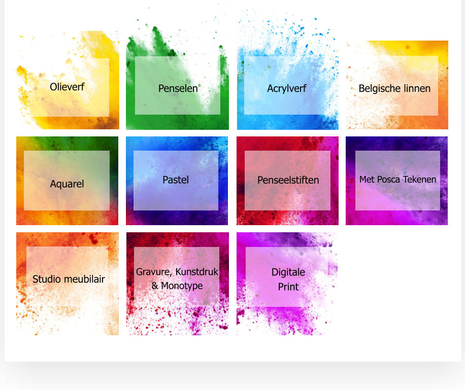 Olieverf Penselen Acrylverf Belgische linnen Aquarel Pastel Penseelstiften Met Posca Tekenen Studio meubilair Gravure, Kunstdruk & Monotype Digitale Print