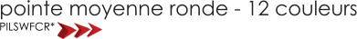 pointe moyenne ronde - 12 couleurs PILSWFCR*