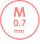 M 0.7 mm