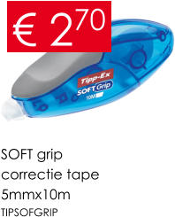 SOFT grip correctie tape 5mmx10m  TIPSOFGRIP € 270