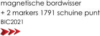 magnetische bordwisser  + 2 markers 1791 schuine punt BIC2021