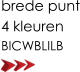 brede punt 4 kleuren BICWBLILB