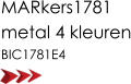 MARkers1781  metal 4 kleuren BIC1781E4