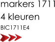 markers 1711 4 kleuren BIC1711E4