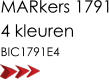 MARkers 1791 4 kleuren BIC1791E4