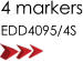 4 markers EDD4095/4S