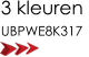 3 kleuren  UBPWE8K317