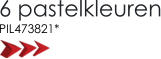 6 pastelkleuren PIL473821*