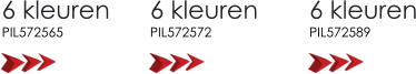 6 kleuren PIL572565 6 kleuren PIL572572 6 kleuren PIL572589