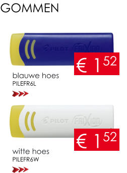 € 152 blauwe hoes  PILEFR6L witte hoes PILEFR6W € 152 GOMMEN