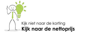 Kijk niet naar de korting Kijk naar de nettoprijs
