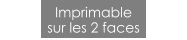 Imprimable  sur les 2 faces