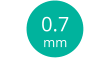 0.7 mm