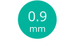 0.9 mm