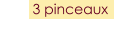 3 pinceaux