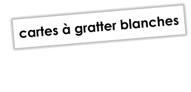 cartes à gratter blanches