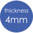 thickness 4mm