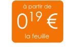 à partir de 019 € la feuille