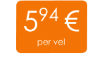 594 € per vel