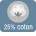 25% coton