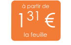 à partir de 131 € la feuille