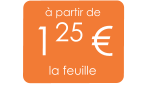 à partir de 125 € la feuille