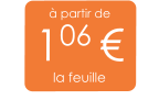 à partir de 106 € la feuille
