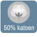 50% katoen
