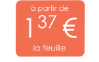à partir de 137 € la feuille