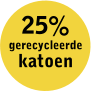 25% gerecycleerde katoen