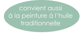 convient aussi  à la peinture à l’huile traditionnelle
