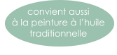 convient aussi  à la peinture à l’huile traditionnelle
