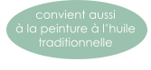 convient aussi  à la peinture à l’huile traditionnelle