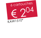 6 cartouches € 204 KAW1510*