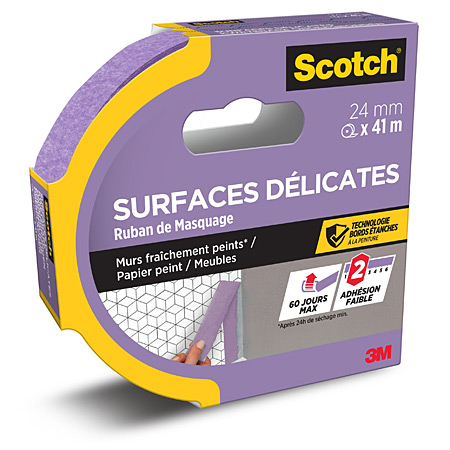 Scotch Masking tape - for sensitive surfaces - roll 24mmx41m
