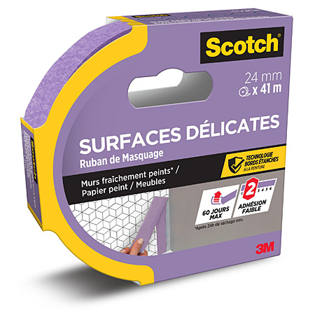 Scotch Scotch Ruban de masquage - rouleau - pour surfaces délicates