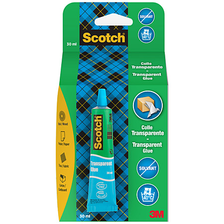 Scotch Solvent-free transparent glue - 30ml tube - blisterpack