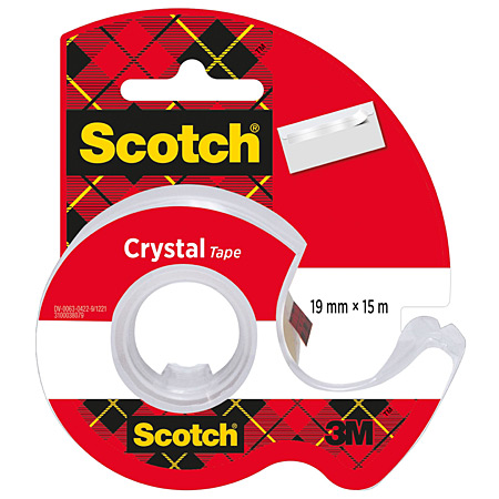 Scotch Crystal Clear Tape 600 - onzichtbare transparante plakband met afroller