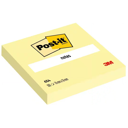 Post-It Yellow Classic Notes - pad with 100 sheets - 76x76mm