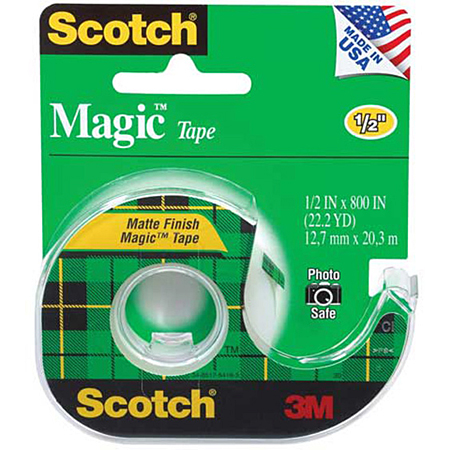 Scotch Magic Tape 810 - ruban adhésif transparent avec dérouleur - 19mmx25m