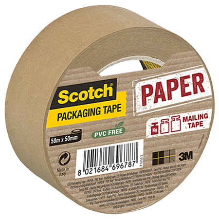 Scotch Paper Tape - ruban adhésif en papier brun - rouleau 50mmx50m