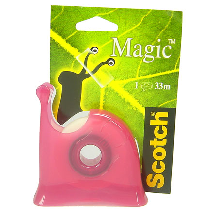 Scotch Magic Tape 810 - 1 slakvormige afroller & 1 transparante plakband rol (19mmx33m)