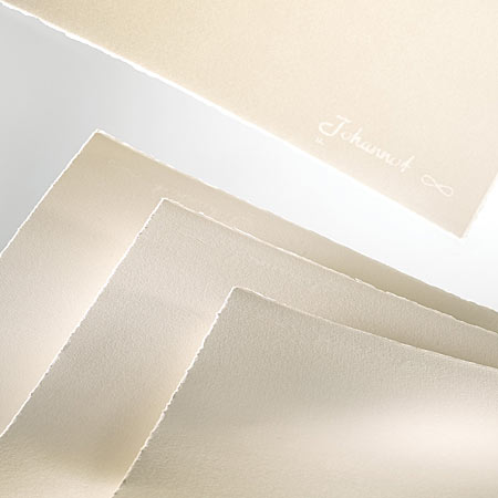 Arches Vélin Johannot - papier gravure - feuille 75% coton - 4 bords frangés
