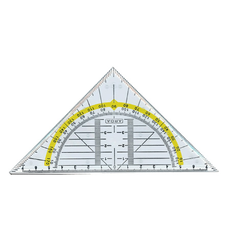 Arda UNI Geo Flex - équerre de géométrie - hypothénuse 16cm