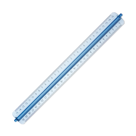 Arda UNI - triple décimètre en plastique - avec poignée - 30cm