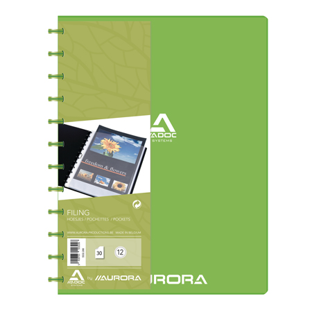 Adoc System Bind-ex - refillable display book - clear PP cover - 24.7x31cm (for A4) - 30 pockets