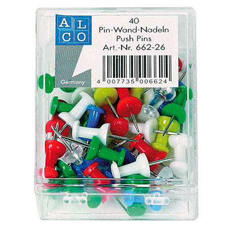 Alco Box of 40 push pins
