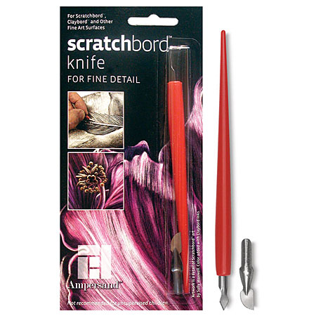Ampersand Scratchbord knife - 2 nibs & 1 handle